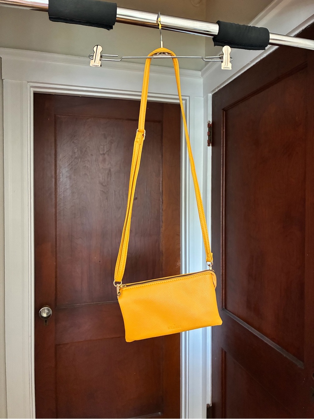 Yellow Crossbody Purse with Adjustable Strap